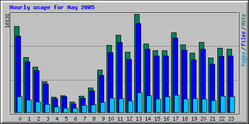 Hourly usage for May 2005